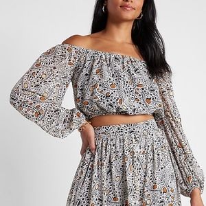 Off the shoulder crop top